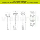 Haveloftslampe i glas og 5 aluminiumsfinisher - Pinako Viadurini