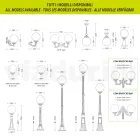 Loftslampe i akryl og sort aluminium Fremstillet i Italien - Trovanero Viadurini