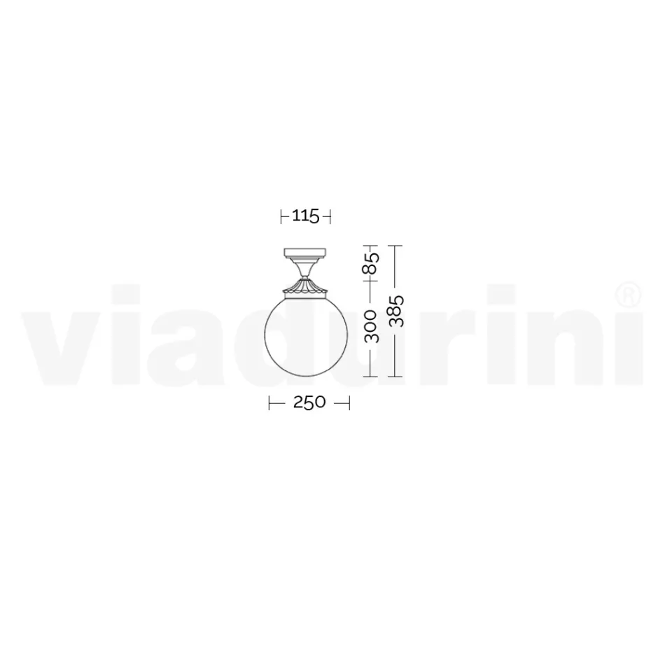 Loftslampe i opal akryl og hvid aluminium struktur - Trovabianco Viadurini
