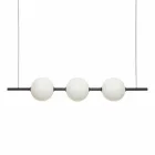 Ophængslampe 3 lys i messing og glas 2 finish - Alma af Il Fanale Viadurini