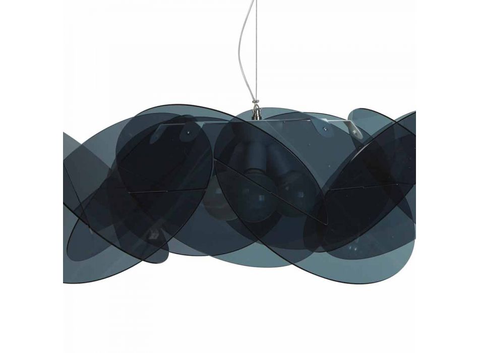 Lampe 3 lyser moderne suspension i methacrylat 90cm diameter Leda Viadurini