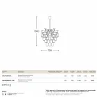 hængende lampe 30 briller upside Sauvignon Viadurini