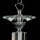 Pendel 3 lys glas og cristallo Ivy, lavet i Italien Viadurini