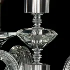 Pendel 3 lys glas og cristallo Ivy, lavet i Italien Viadurini