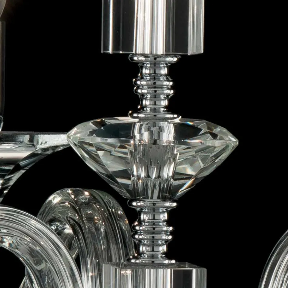 Pendel 3 lys glas og cristallo Ivy, lavet i Italien Viadurini