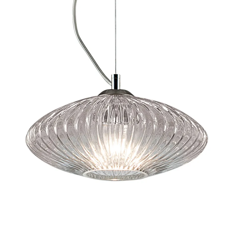 Håndlavet blæst glas hængelampe i Venedig - Dafne Viadurini