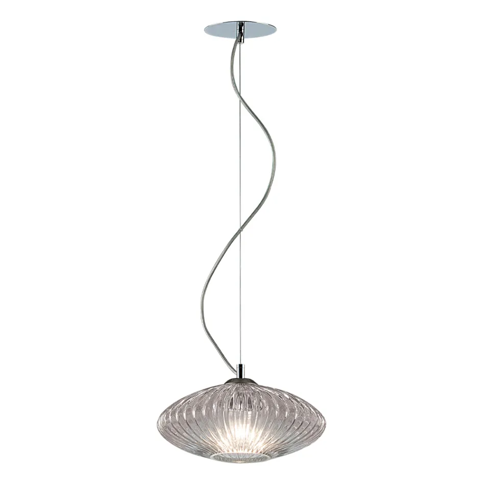 Håndlavet blæst glas hængelampe i Venedig - Dafne Viadurini