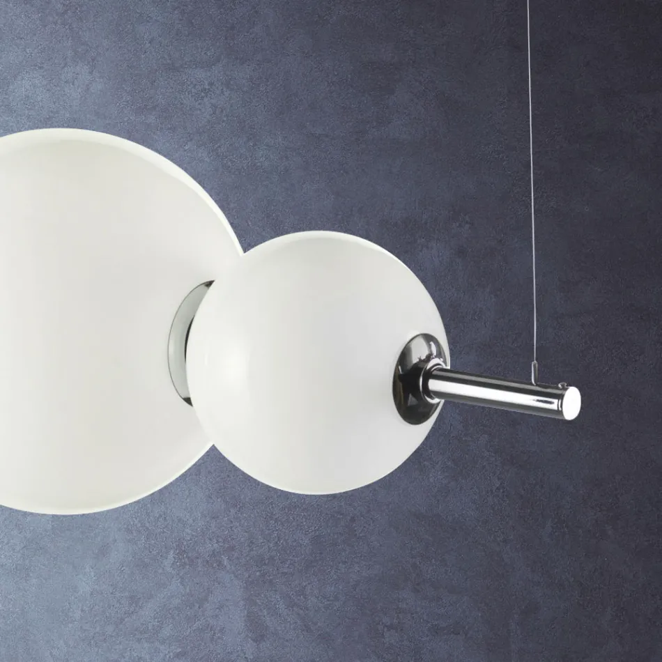 Håndlavet hængelampe i lagdelt venetiansk glas - Jupiter Viadurini