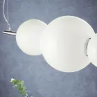 Håndlavet hængelampe i lagdelt venetiansk glas - Jupiter Viadurini