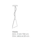 Håndlavet venetiansk blæst glas ophængslampe - Krystal Viadurini