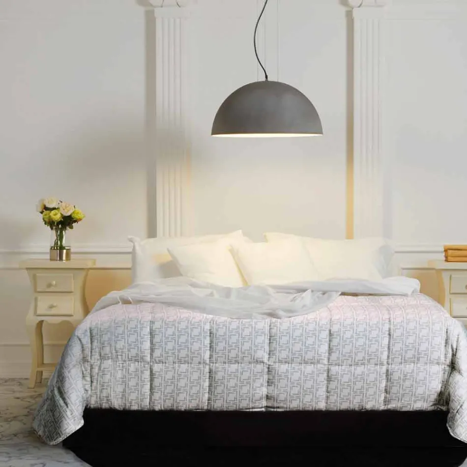 Lampe bicolor suspension stål, Ø50xh.25xL.cavo100cm, Grace Viadurini