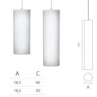 Cylindrisk ophængslampe i polyethylen Fremstillet i Italien - Minervo Viadurini