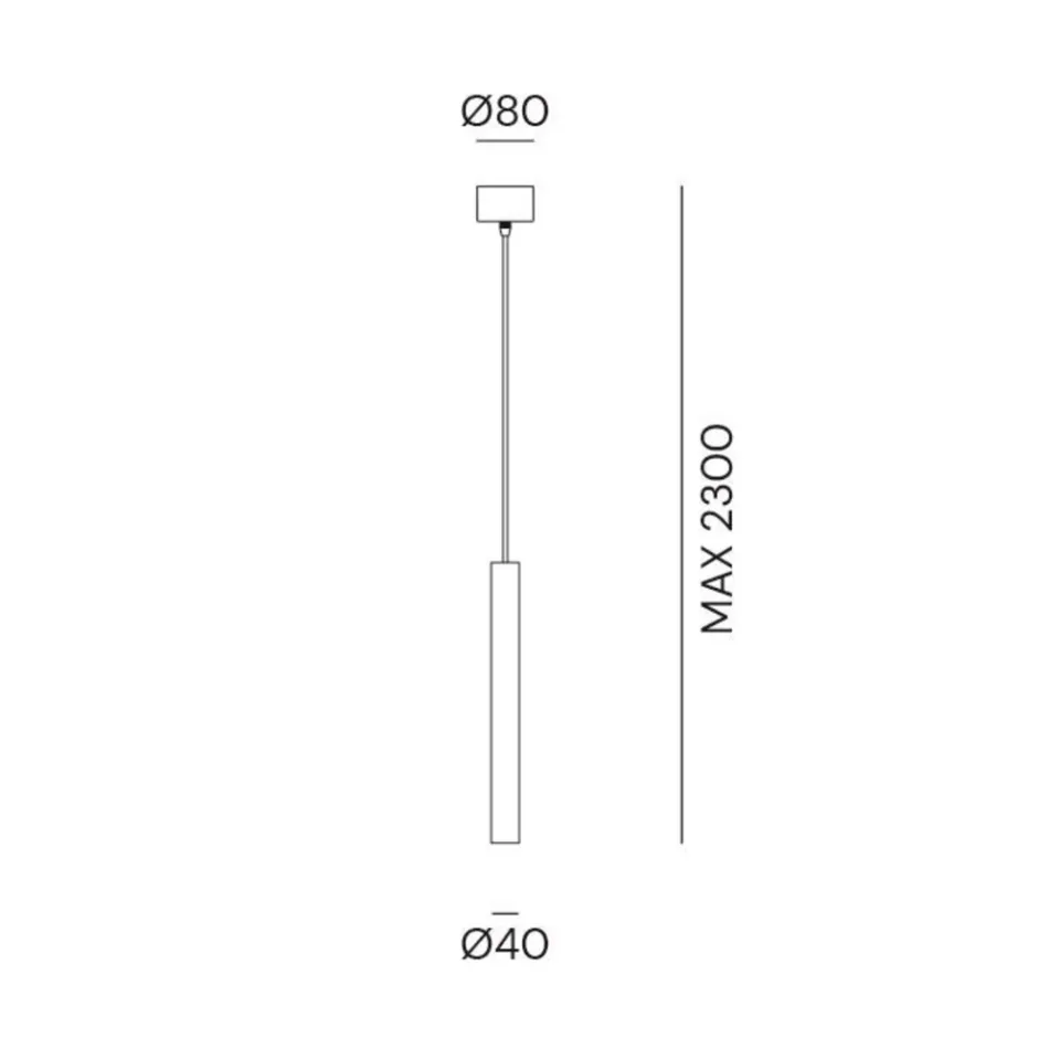 Lampe cylindrisk suspension Ø4 Girasoli Il Fanale Viadurini
