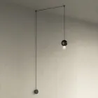 Pendellampe med Canneté-glascylindre Fremstillet i Italien - Oris Viadurini