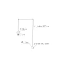 Pendellampe med Canneté-glascylindre Fremstillet i Italien - Oris Viadurini