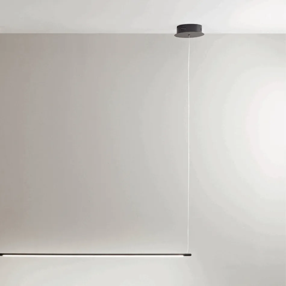 Pendel med LED-lys og længdejusterbare kabler - Orange Viadurini