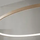 Pendel med vandret rundt LED lys i metal - Mulberry Viadurini