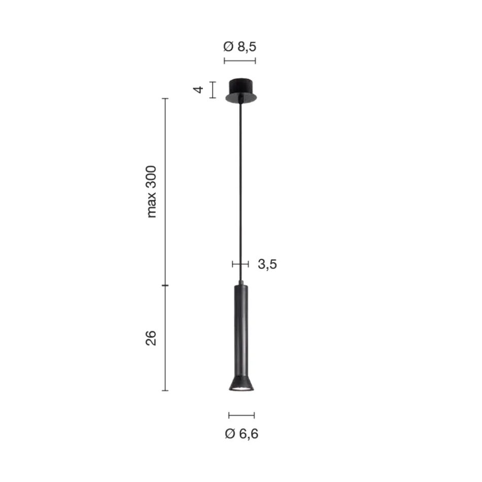 Pendellampe med metalramme og justerbare kabler - Birch Viadurini