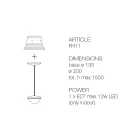 Ophængslampe med polyesterskærm fremstillet i Italien - Toscot Junction Viadurini