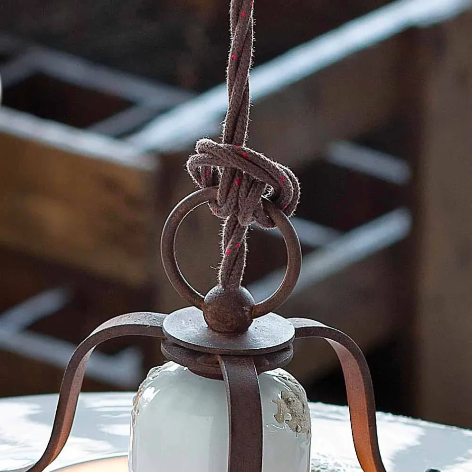 Lampe land suspension af keramik og metal Sara Ferroluce Viadurini