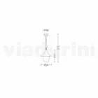 Udhængslampe i hvid aluminium lavet Italien, Anusca Viadurini