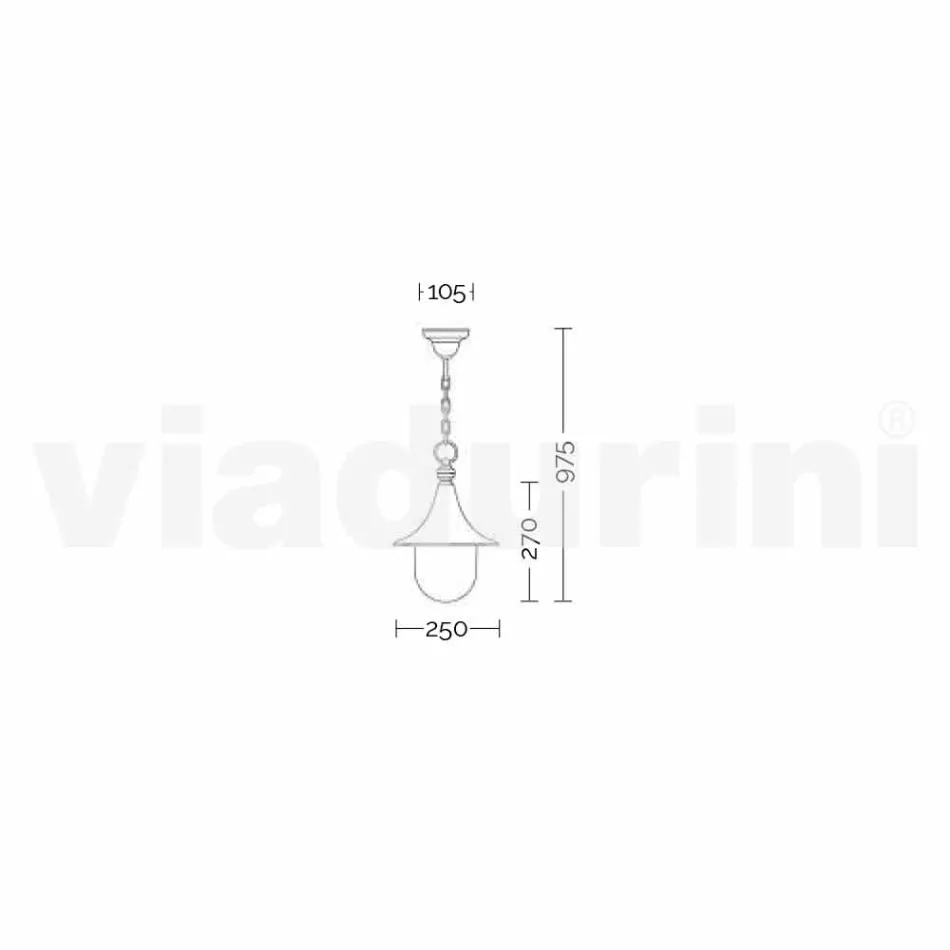 Udhængslampe i hvid aluminium lavet Italien, Anusca Viadurini