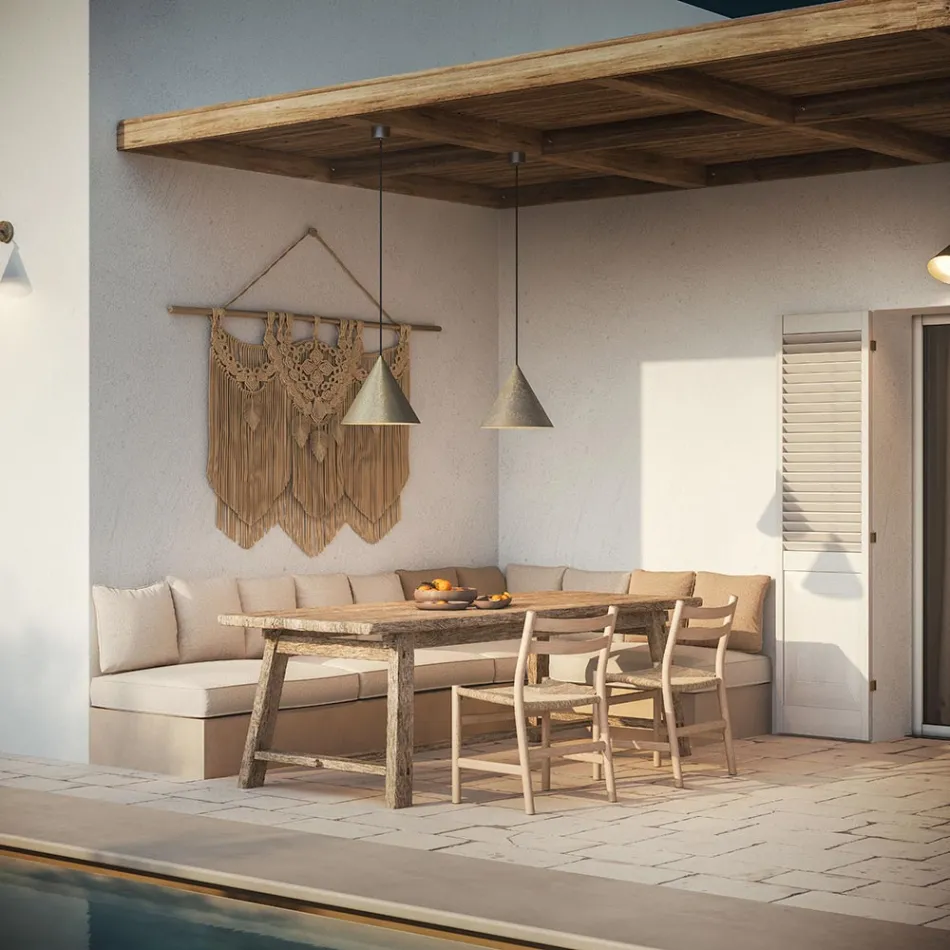 Udendørs pendel i messing Made in Italy - Regn Viadurini