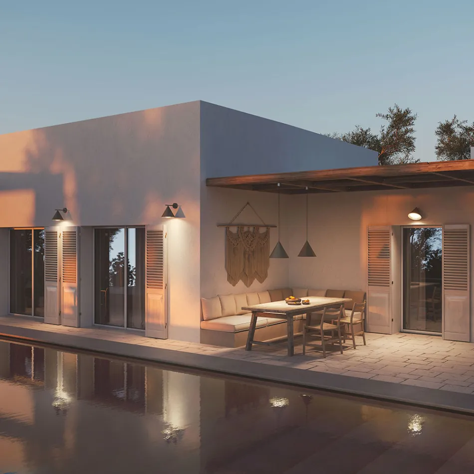 Udendørs pendel i messing Made in Italy - Regn Viadurini