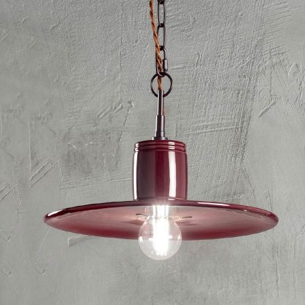 Industriel stil farvet keramisk design hængelampe - Disko Viadurini