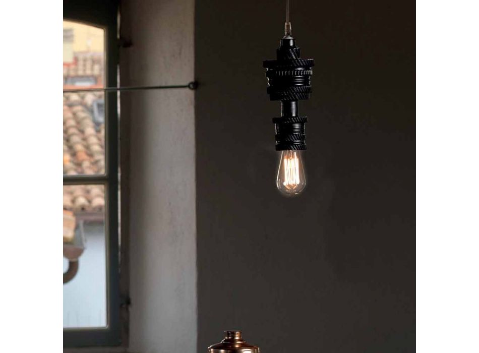 Design ophængslampe i keramik 3 finish fremstillet i Italien - futurisme Viadurini