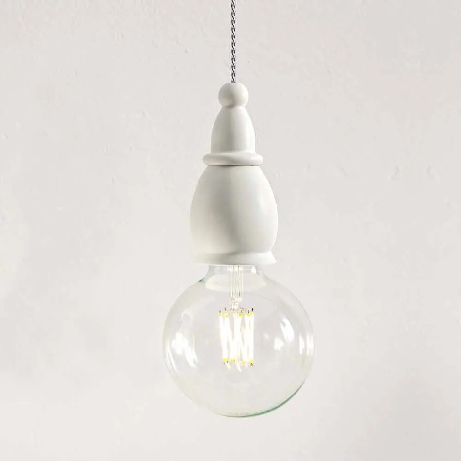 Design ophængslampe i keramik fremstillet i Italien - Skæbne af Aldo Bernardi Viadurini