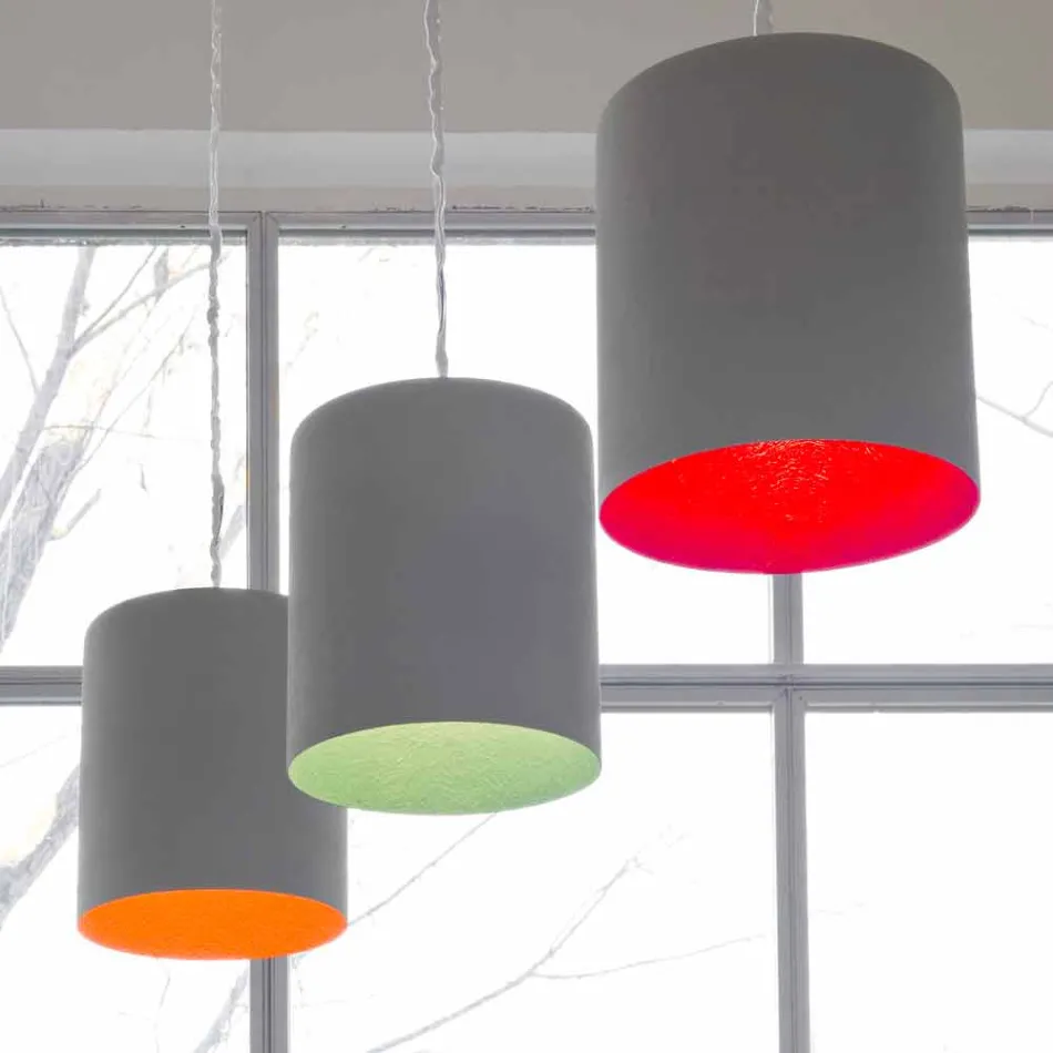 Designer vedhæng lampe In-es.artdesign Buk Paintet cement Viadurini
