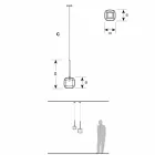 Design ophængslampe i skinnende metal fremstillet i Italien - Donatina Viadurini