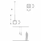 Design ophængslampe i skinnende metal fremstillet i Italien - Donatina Viadurini