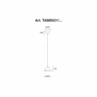 Ophængslampe i rustfrit stål og keramik - Tamiso Aldo Bernardi Viadurini