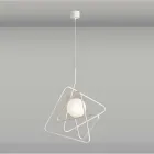 Lampe i moderne suspension stål Ø60xh.60xL.cavo200cm, Adele Viadurini