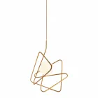 Lampe i moderne suspension stål Ø60xh.60xL.cavo200cm, Adele Viadurini