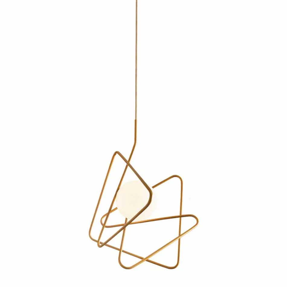 Lampe i moderne suspension stål Ø60xh.60xL.cavo200cm, Adele Viadurini