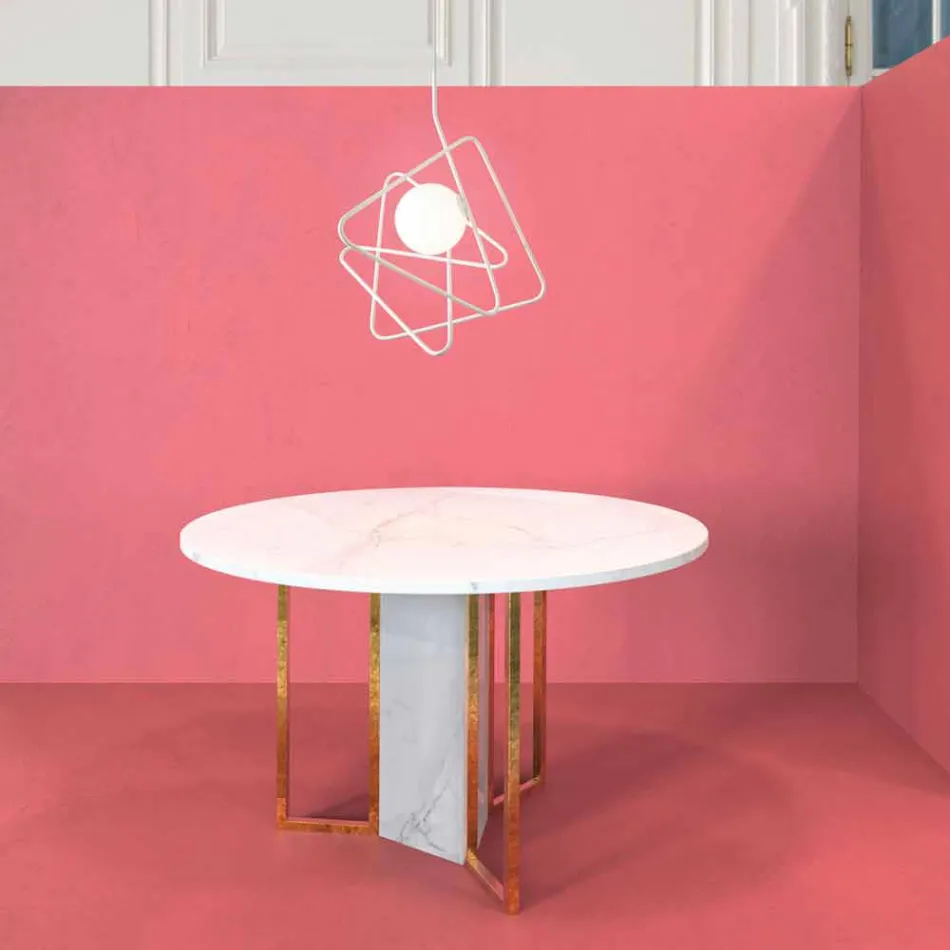 Lampe i moderne suspension stål Ø60xh.60xL.cavo200cm, Adele Viadurini