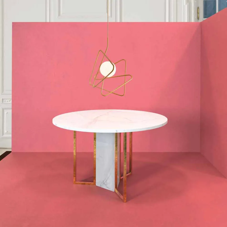 Lampe i moderne suspension stål Ø60xh.60xL.cavo200cm, Adele Viadurini