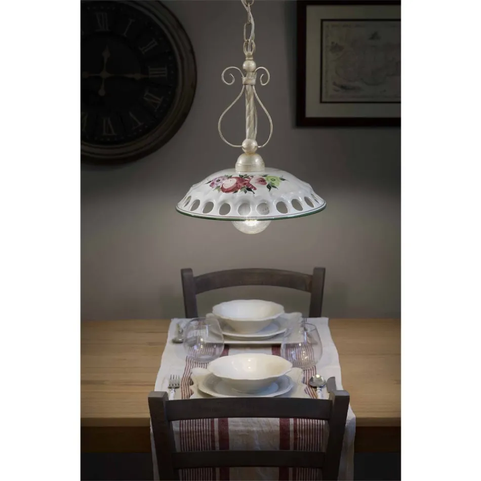 Håndlavet keramisk hængelampe med Passanastri - Napoli Viadurini