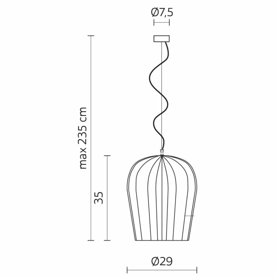 Ophængslampe i blank hvid keramisk design i 4 former - Oasis Viadurini