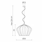 Ophængslampe i blank hvid keramisk design i 4 former - Oasis Viadurini