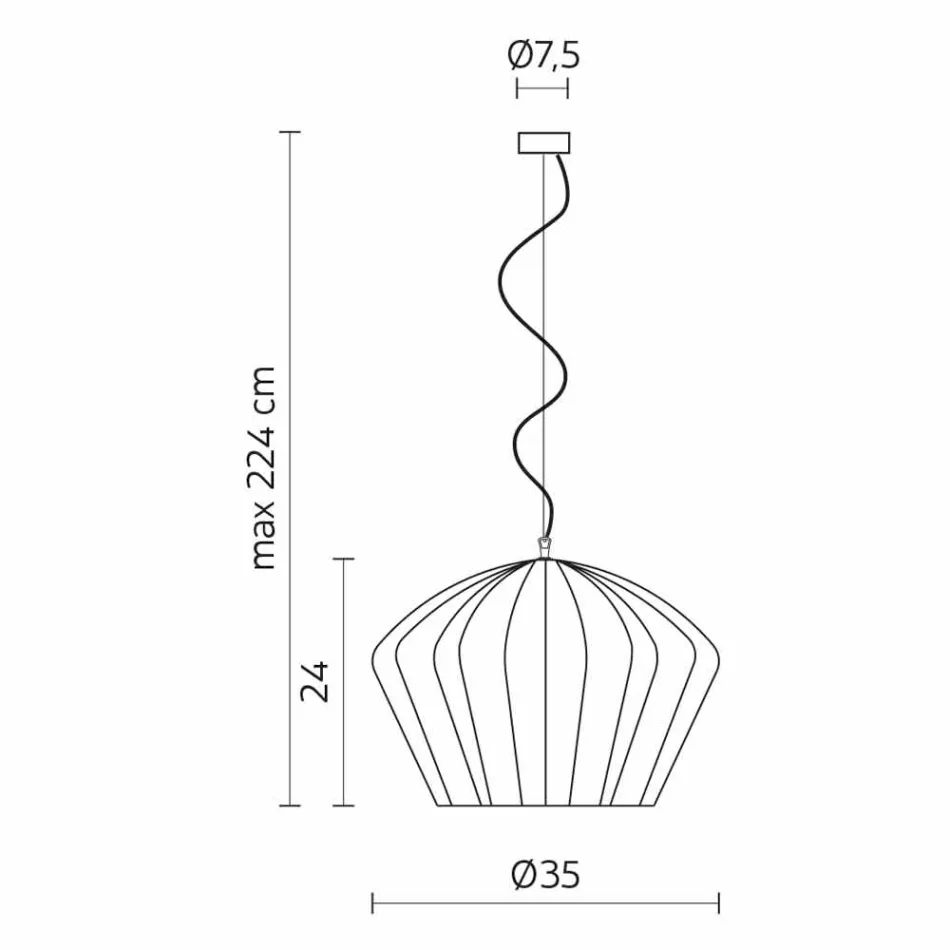 Ophængslampe i blank hvid keramisk design i 4 former - Oasis Viadurini