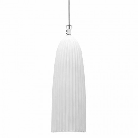 Ophængslampe i blank hvid keramisk design i 4 former - Oasis Viadurini