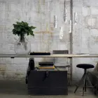 Ophængslampe i mathvid keramik med dekorative blomster - Revolution Viadurini