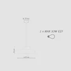 Pendellampe i Bicolor Keramik Fremstillet i Italien - Corcovado Viadurini