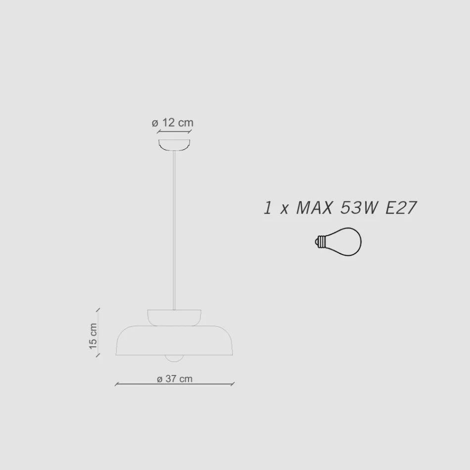 Pendellampe i Bicolor Keramik Fremstillet i Italien - Corcovado Viadurini