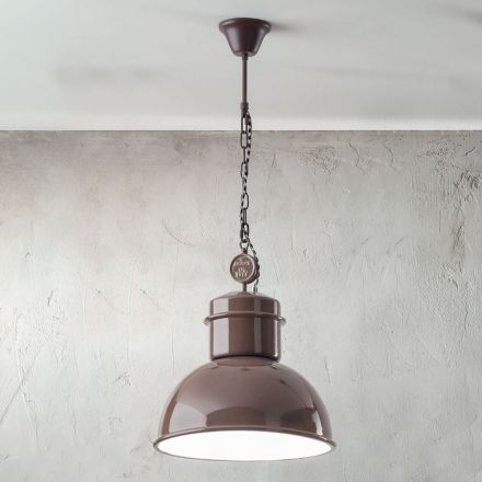 Industrielt design farvet keramisk ophængslampe - Gennina Viadurini