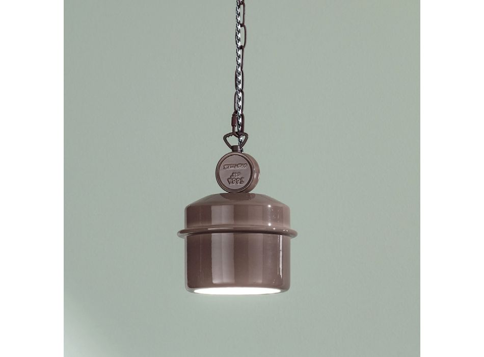 Industrielt design farvet keramisk ophængslampe - Liotta Viadurini